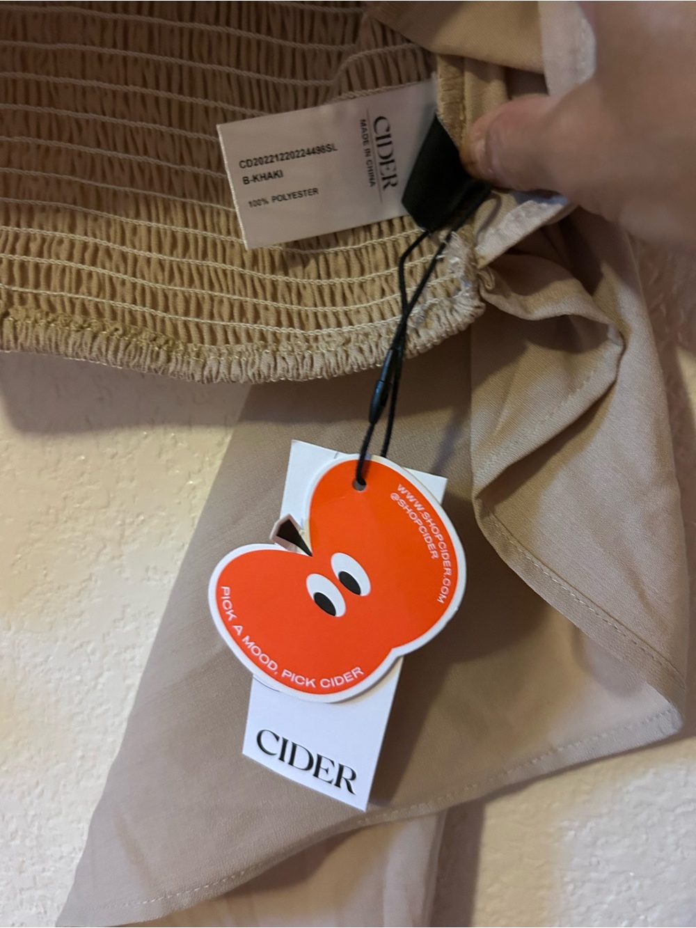 Cider Beige Cross-Halter Wrap Crop Top - Picture 4 of 4